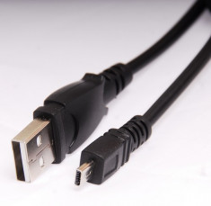 cablu date USB Pentax Optio S4,S4i,S5i,S5n,S5Z,S6,S7,S10,S12,S40,S45,S50,S55,S60,SV,T10, T20, T30,W10, W20, W30, W60 ,W80, WS80 ,X/X70,V10/V20,Z1 foto