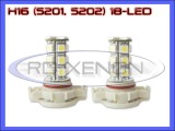 BEC AUTO LED LEDURI H16 5201, 5202 18 SMD - LOGAN PH2 DRL FAZA LUNGA PROIECTOARE, Universal, ZDM