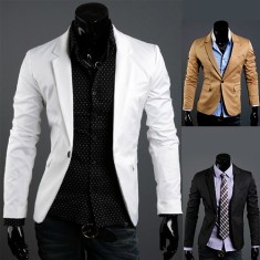 Sacou barbati SLIM FIT jacheta model 2012 party club disco foto