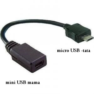 CABLU ADAPTOR MINI USB MAMA LA MICRO USB TATA foto