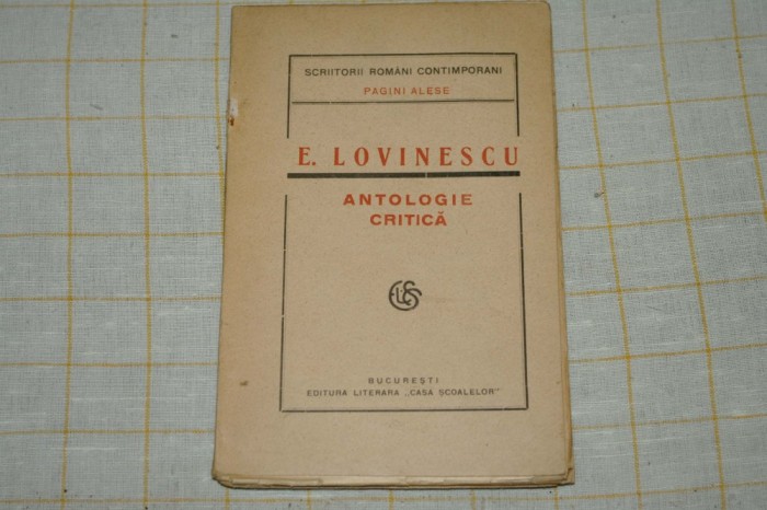 Antologie critica - E. Lovinescu - 1921