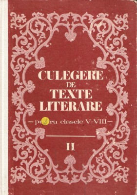 Culegere de texte literare cl. V-VIII 2 vol. foto