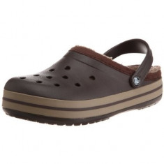 CROCS ORIGINALI clogs papuci - sandale noi copii, fara eticheta - model Crocband mammoth - culoare espresso/chocolate- marime C10-11( 27) foto