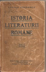(C1699) ISTORIA LITERATURII ROMANE DE LA INCEPUT PANA ASTAZI DE LUCIAN PREDESCU , EDITURA CUGETAREA ,BUCURESTI , 1942, EDITIA II-A REVAZUTA