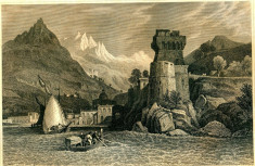 Cetara (Golful Salerno) - Italia - Tipogravura - Meyers Universum 1833-1861 foto