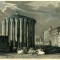 Templul lui Vesta din Roma - Italia - Tipogravura - Meyers Universum 1833-1861