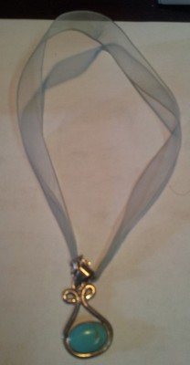 Lantisor handmade cu pendativ piatra turcoaz Lapis Lazuli foto
