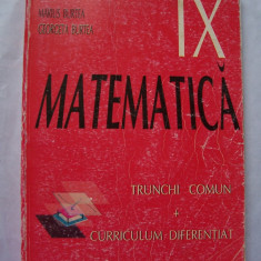 MATEMATICA CLASA A IX A , TRUNCHI COMUN + CURRICULUM DIFERENTIAT .