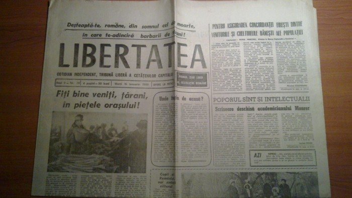 ziarul libertatea 16 ianuarie 1990