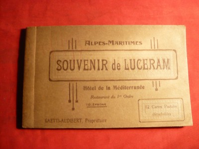 Munti - Alpes Maritimes - Carnet 12 Ilustratii Luceram cca. 1924 foto