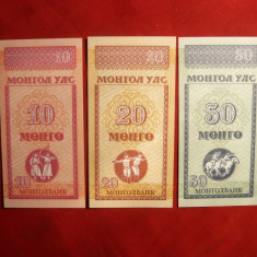 Set 3 Bancnote MONGOLIA ,stare Necirculata