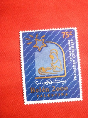 Serie- Craciun - Bethleem 2000 Argentina , 1 val. foto