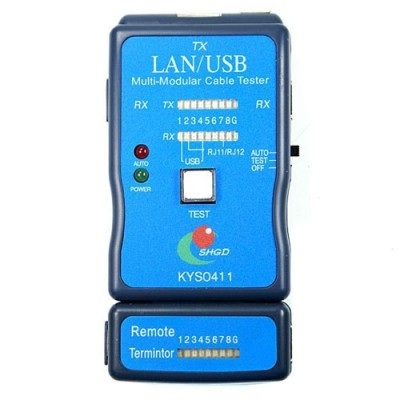 TESTER VERIFICAT CABLURI LAN ( RJ45) SI USB foto