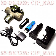 LPC-F025 - Frontala Cree Q5 cu incarcare USB / 12V / 220V - 300Lm foto