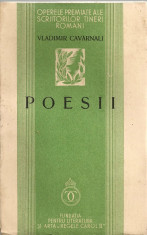 Vladimir Cavarnali - Poesii - 1934 - cu autograf foto