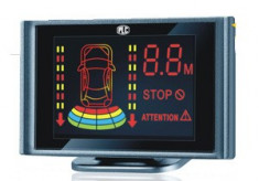 Senzori de parcare PLC 968 cu afisaj ECRAN LED(2.4inch) si avertizare vocala (limba engleza) foto