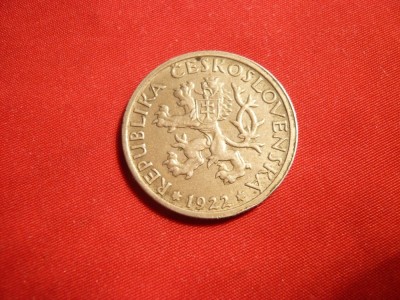 1 KOR.CEHOSLOVACIA,1922 ,met.alb ,cal.F.Buna ,d=2,5cm foto