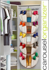 Smart Carousel Organizer, Organizator pt haine, genti , incaltaminte, se roteste 360 grade foto