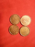 Set 1 cent CANADA : 1982 ,1984 ,1989 ,1999 ,bronz ,d=1,9cm.