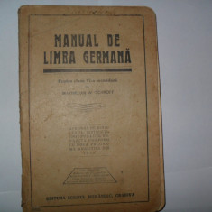 Manual de limba germana- 1929-Maximilian W.Schroff