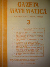 Gazeta matematica - Nr. 3 / 1990 , Anul XCV foto
