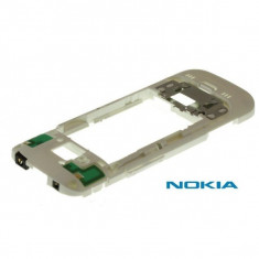 Carcasa mijloc miez corp sasiu Nokia C5 C5-00 alba white alb Originala Original foto