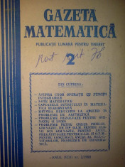 Gazeta matematica - Nr. 2 / 1988 , Anul XCIII foto