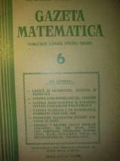 Gazeta matematica - Nr. 6 / 1986 , Anul XCI foto