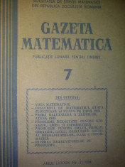 Gazeta matematica - Nr. 7 / 1984 , Anul LXXXIX foto