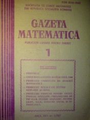 Gazeta matematica - Nr. 1 / 1987 , Anul XCII foto