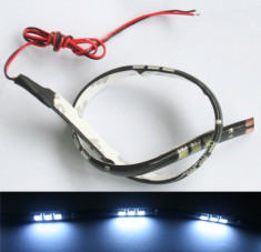 Banda led, de culoare alba, 30 cm, 15 led-uri smd 5050, rezistenta la apa foto