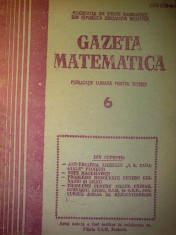 Gazeta matematica - Nr. 6 / 1989 , Anul XCIV foto