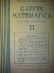 Gazeta matematica - Nr. 11 / 1984 , Anul LXXXIX foto