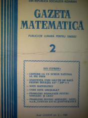 Gazeta matematica - Nr. 2 / 1981 , Anul LXXXVI foto