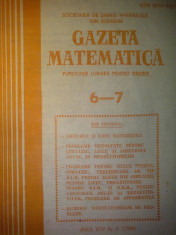 Gazeta matematica - Nr. 6-7 / 1990 , Anul XCV foto