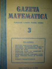 Gazeta matematica - Nr. 3 / 1981 , Anul LXXXVI foto