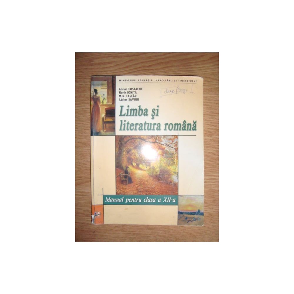 Manual Limba si lit. romana clasa 12-a Adrian Costache editura Art foto. Mărește imagine