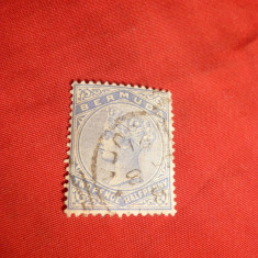 Timbru 2 1/2 Pence 1884 albastru Bermude , stamp.
