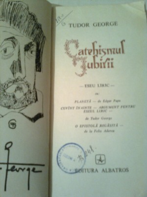 CATEHISMUL IUBIRII ~ TUDOR GEORGE foto