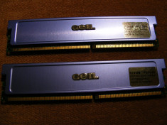 Memorie DDR1 512 Mb, marca Geil, profesional cu radiator. Garantie si factura! foto