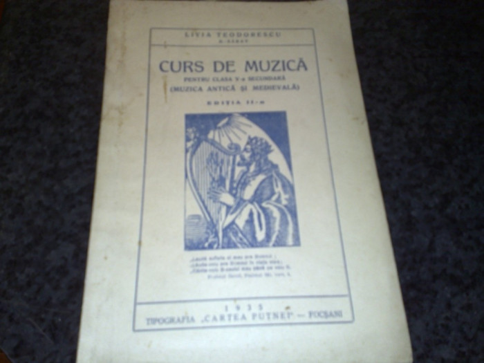 Livia Teodorescu - Curs de muzica - ptr. clasa 5-a secundara - 1935