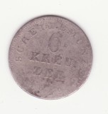 MONEDA ARGINT - 6 KREUZER 1819 - HESSE - DARMSTADT, Europa