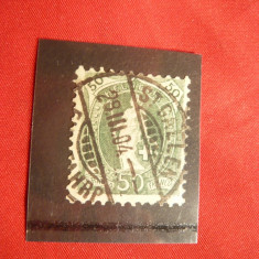Timbru 50 centi verde1882 Elvetia , stamp.