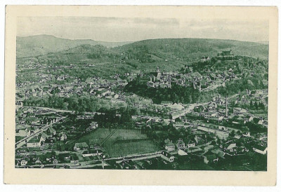 1042 - SIGHISOARA, Mures, Panorama - old postcard - used - 1924 foto