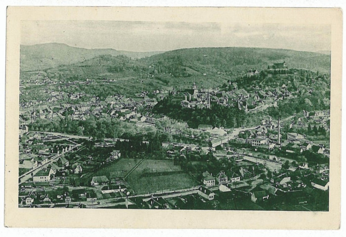 1042 - SIGHISOARA, Mures, Panorama - old postcard - used - 1924
