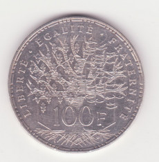 Moneda ARGINT - Franta - 100 Francs 1982 foto