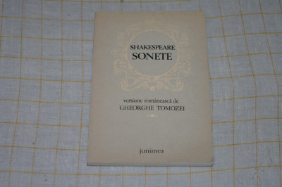 Shakespeare - Sonete - Editura Junimea - 1978 foto