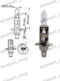 Bec Halogen H1 12V 55W Alb-Galbui Auto