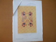 Plansa Covor Oltenesc din albumul Covorul Oltenesc de Al. Tzigara Samurcas