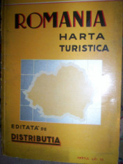 Romania - harta turistica / editie veche foto
